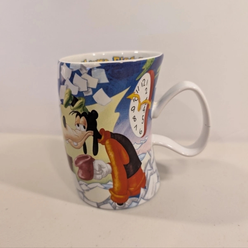 Disney Goofy Crooked Coffee Cup Mug Disney Store Exclusive USED Crack